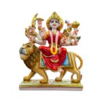 Sherawali Mata Idol - 10 inch | Composite Marble - Image 4