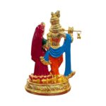 Back profile view of Gold plated Radha Krishna