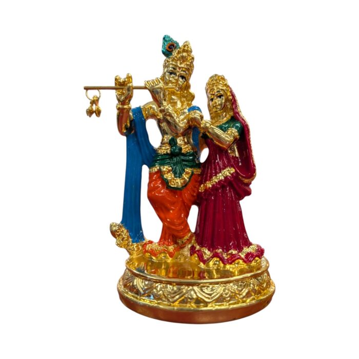 Beautiful large Radha and Krishna Statue | Gold plated Statue for Home mandir and Gift