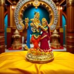 Gold Plated Radha Krishna Idol | Perfect Gift