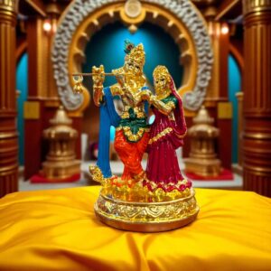 Gold Plated Radha Krishna Idol | Perfect Gift