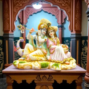 Marble Radha Krishna Statue