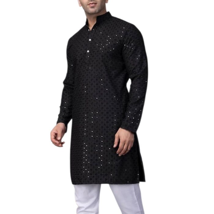 Premium cotton Black kurta | Party wear
