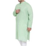 Side profile view of the cotton kurta