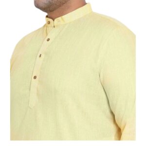 Elegant Cotton kurta with pastel color - Yellow | Everyday wear comfortable kurta