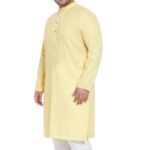 Side profile view of the cotton kurta
