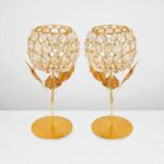 Set of 2 Crystal Tealight holder | Diwali Decoration