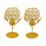 Set of 2 Crystal Tealight holder | Diwali Decoration