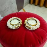 Decorative Pearl Diya - set of 2 | Diwali Decor