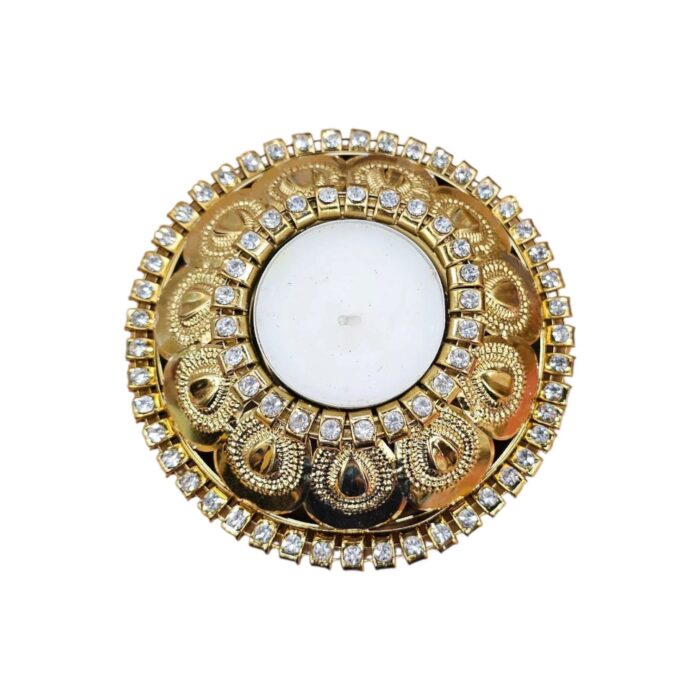 Stylish diya for decorating on Diwali wth cz stones