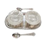 5 pc elegant silver plated Gift Set for Diwali | Mukhwas serving tray set