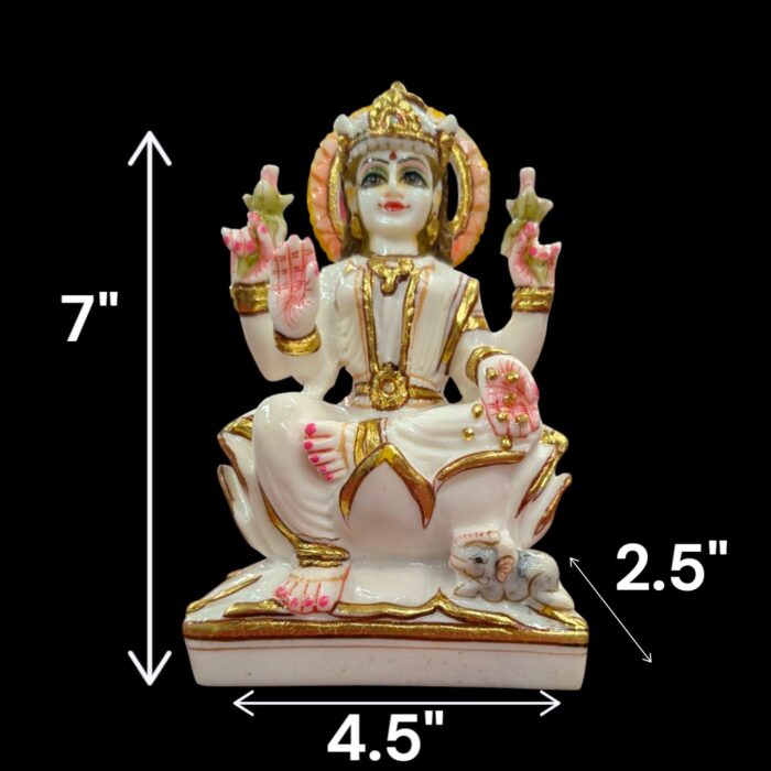 Dimensions of Lakshmi murti 7 inches handcrafted in India