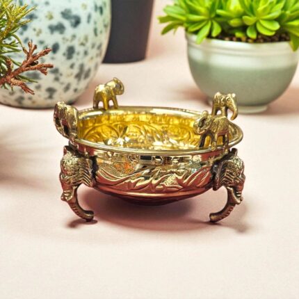 Brass urli for Diwali Decor | Heavy super fine Brass urli Bowl