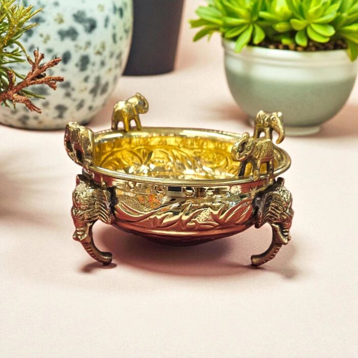 Brass urli for Diwali Decor | Heavy super fine Brass urli Bowl