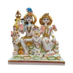 Shiv Parivar Idol - White - 9.5 Inches | Composite Marble - Image 5