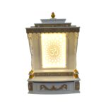 Acrylic backlit panel with mdf cutting | Pooja mandir for home