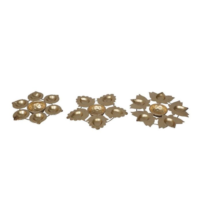 Great Diwali Gift Idea | Set of 3 Golden urli for Diwali Decor