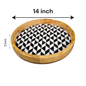 Dimensions of the large tray | Wooden serving tray set | Great Diwali Gift