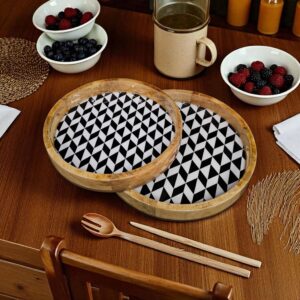 High gloss mango wood tray set | Serving tray set