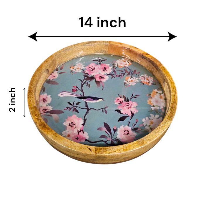 Dimensions of the large tray | Wooden serving tray set | Great Diwali Gift