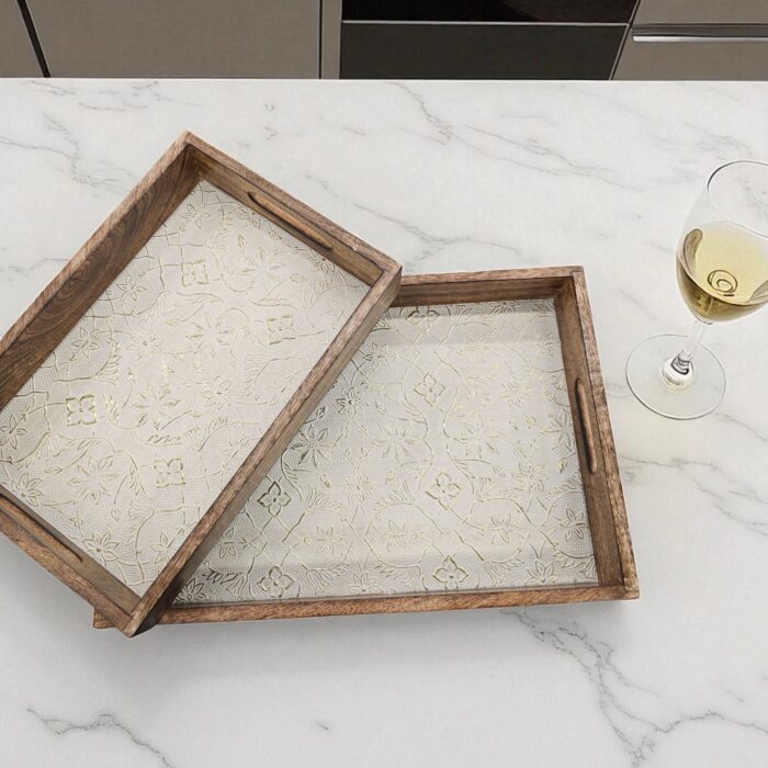 2 serving trays set - Great Idea for Diwali Gifts in Canada and the USA