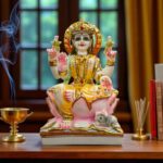 Lakshmi Idol – 7 inch - Colored | Composite Marble Murti