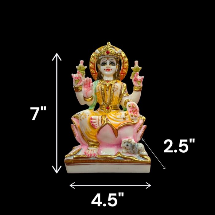Dimensions of Lakshmi murti 7 inches handcrafted in India