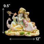 Radha Krishna - 12 inch wide | Composite marble - Image 2