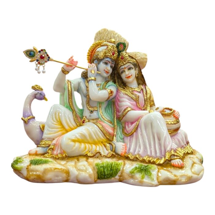 Radha Krishna - 12 inch wide | Composite marble - Image 6