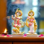 Beautiful Large Radha Krishna Idol - 12 inches | Composite Marble