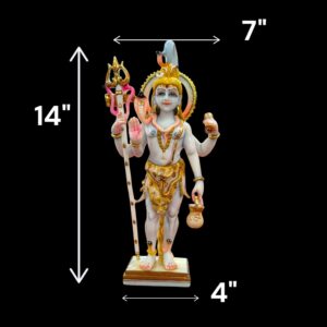 Dimensions of Shiva Statue | Composite Marble Statue of Shiv