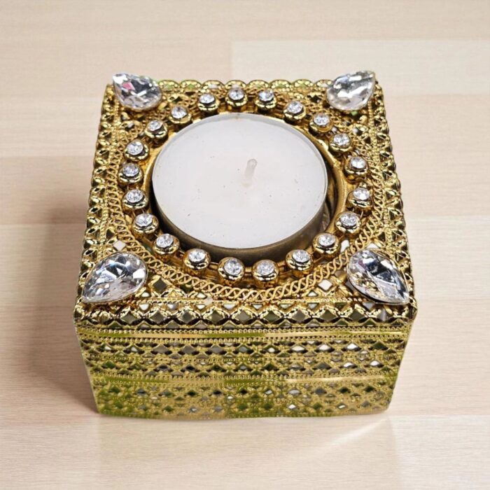 Decorative metal diya for Diwali Decor