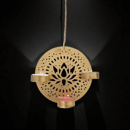 Hanging Diya - Lotus | Tea light Candle Holder | Diwali Decor