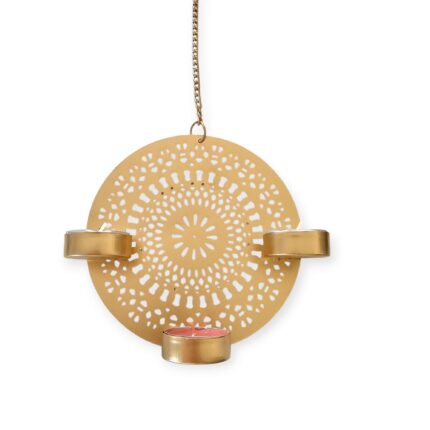 Hanging Diya - Flower | Tea light Candle Holder | Diwali Decor