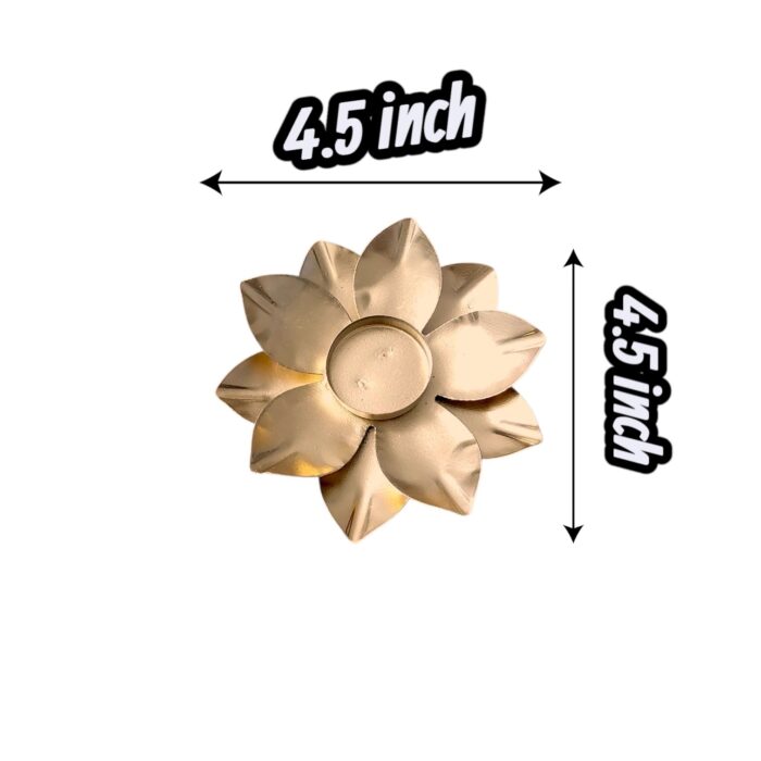 Dimensions of Lotus Diya for Diwali