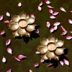Pair of Lotus Diya | Tea light Candle Holder | Diwali Decor
