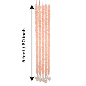Peach artificial flower strings - Pack of 5 | Diwali Decor
