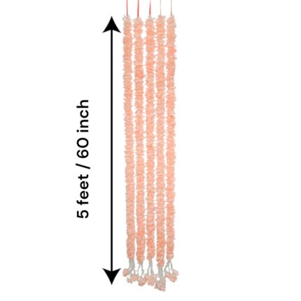 Peach artificial flower strings - Pack of 5 | Diwali Decor