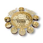 Dimensions of Handmade metal urli bowls with glossy golden finish