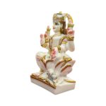 Premium composite marble Lakshmi statue with gold finish