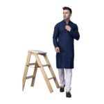 Blue sequin work kurta for Men