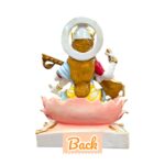 Back profile view of Saraswati Idol - 12 inch | Composite Marble