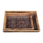 Mango wood Serving trays set of 2