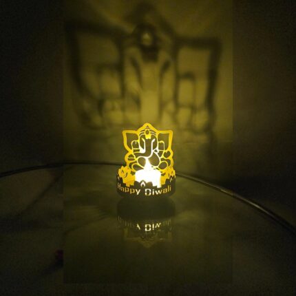 Amazing shadow diya with Ganesh | Led Light / Tea light candle holder