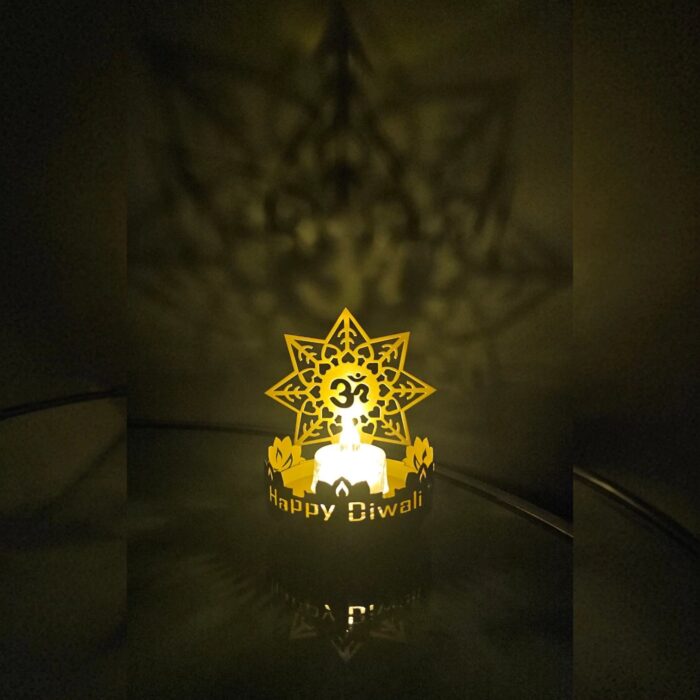 Amazing shadow diya with OM | Led Light / Tea light candle holder