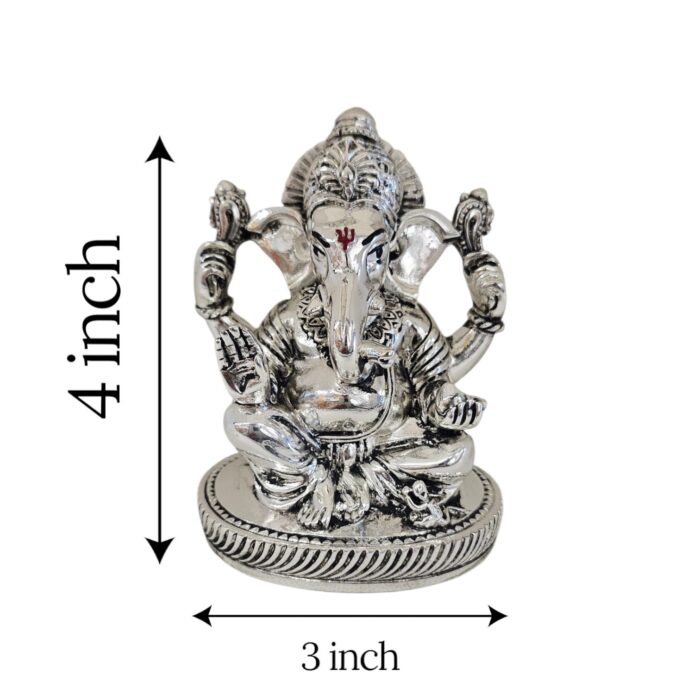 Dimensions of Silver Plated Idol