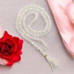 Diamond cut Sphatik Japa Mala with 108 beads