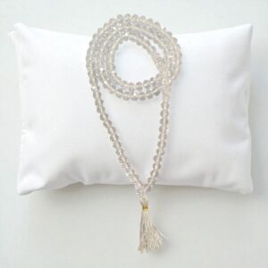 Diamond cut Sphatik crystal Japa Mala with 108 beads