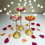 Buy Diwali decorations in Canada/USA | Taj Urli Stand Set of 3 for floating Candles and flowers