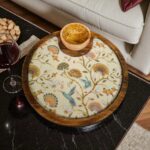 Wooden serving platter with 1 bowl | Round tray | Diwali Gift | Christmas Gift
